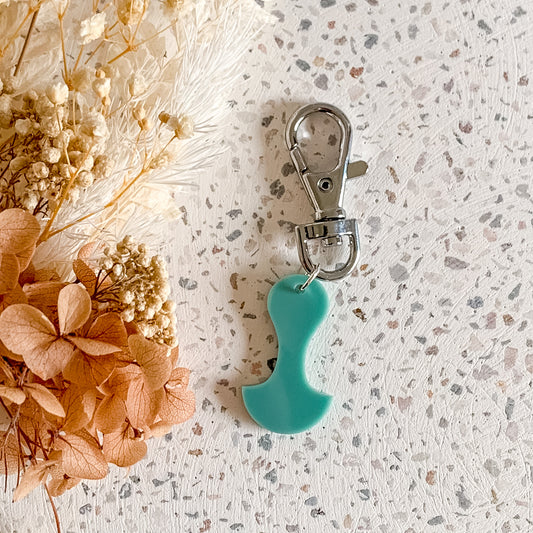 Teal Tide Trolley Token | Silver Hardware