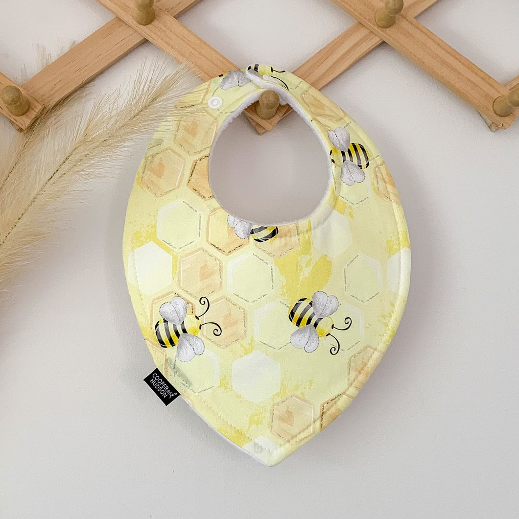 Bees and Honeycomb Bibs