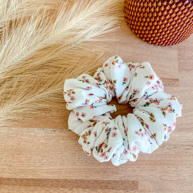 Pretty in Pink Luxe Floral Scrunchies