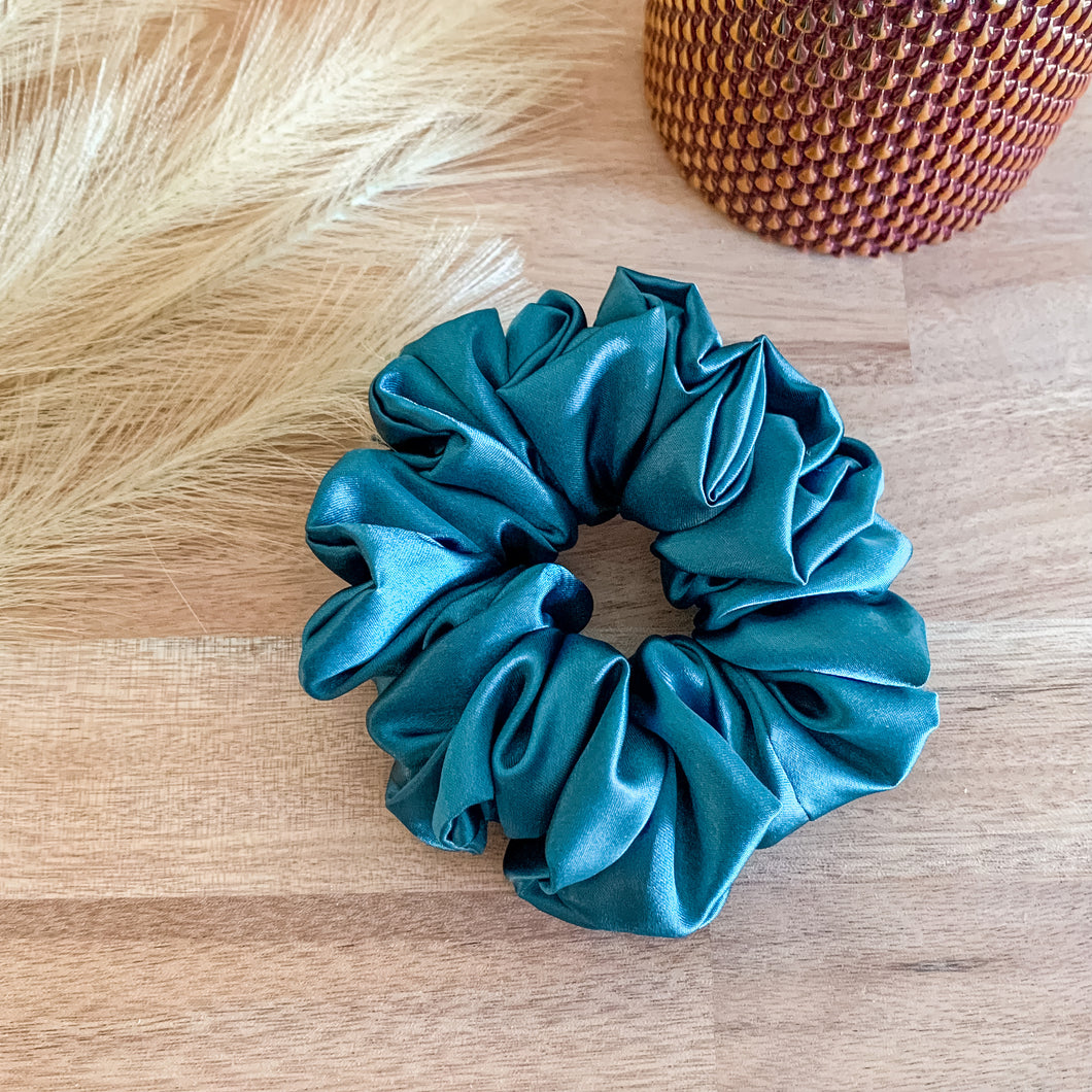 Luxe Satin Scrunchies | Teal