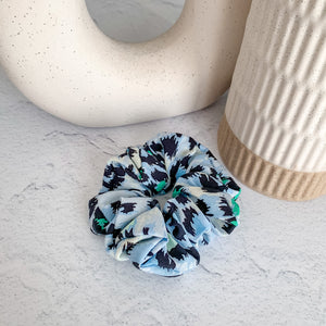 OG Blue Animal Print Scrunchies
