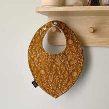 Load image into Gallery viewer, Brown Floral Bibs