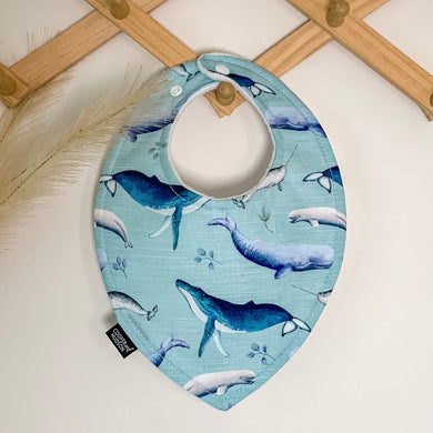 Whale Bibs | Blue